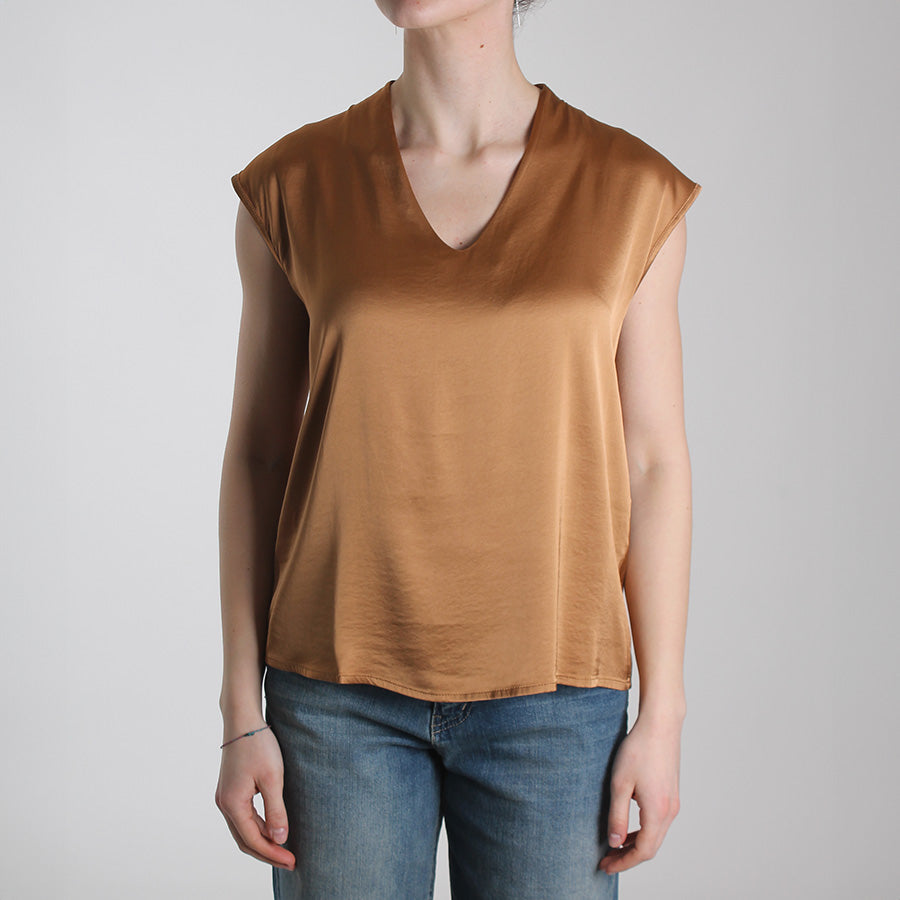Blouse with V-neck