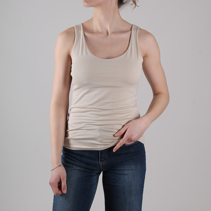 Elastic Jersey Tank Top