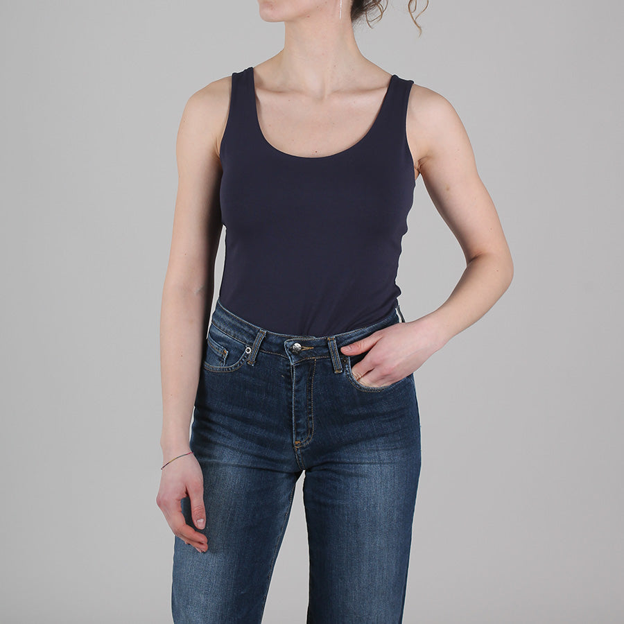 Elastic Jersey Tank Top