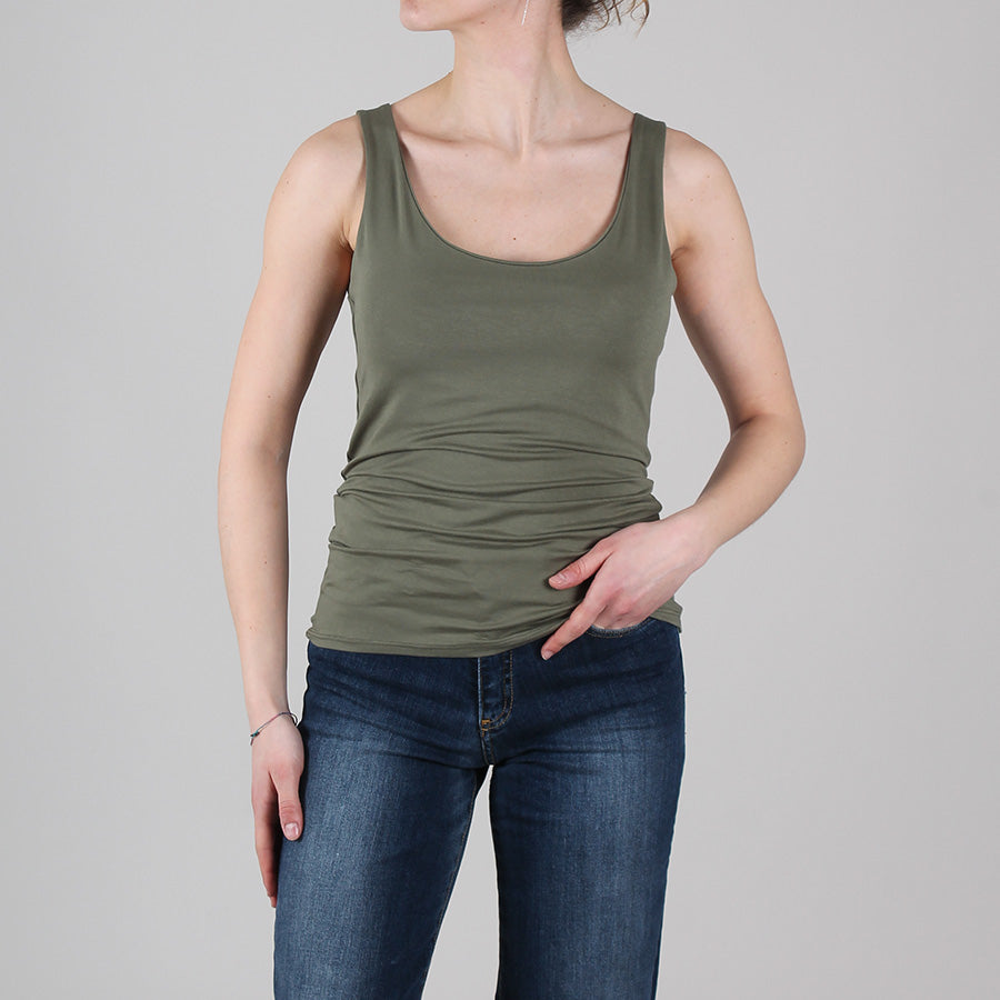 Elastic Jersey Tank Top