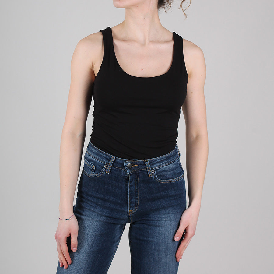 Elastic Jersey Tank Top