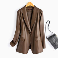 Riviera Faux Leather Blazer