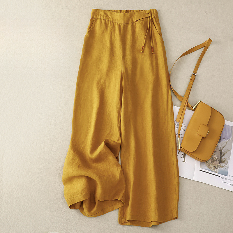 Valeria Linen Tie Pants