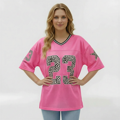 Women's oversized T-shirt with front print for casual use