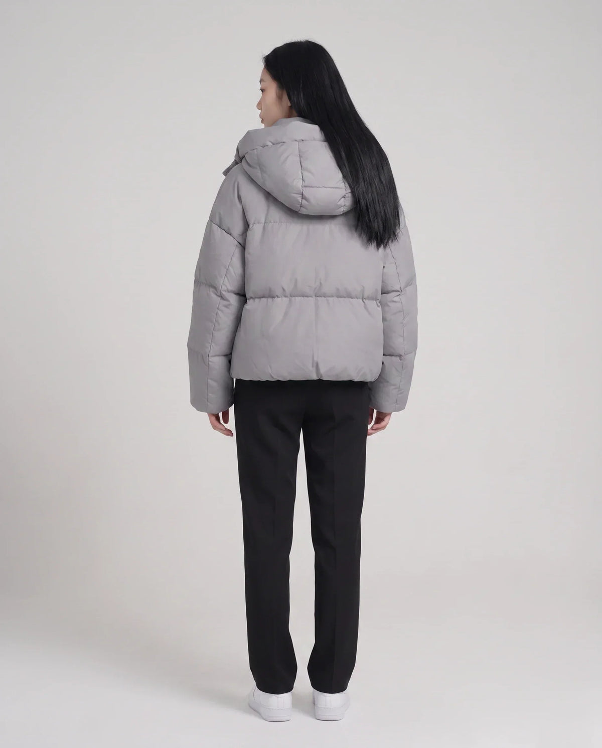Cropped Hooded Puffer Jacket