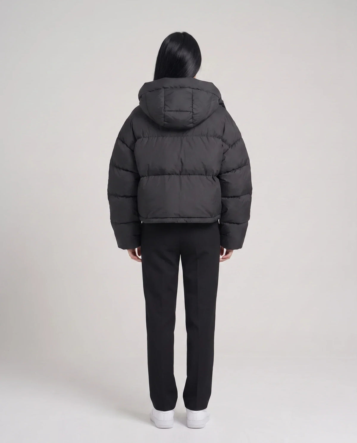 Cropped Hooded Puffer Jacket