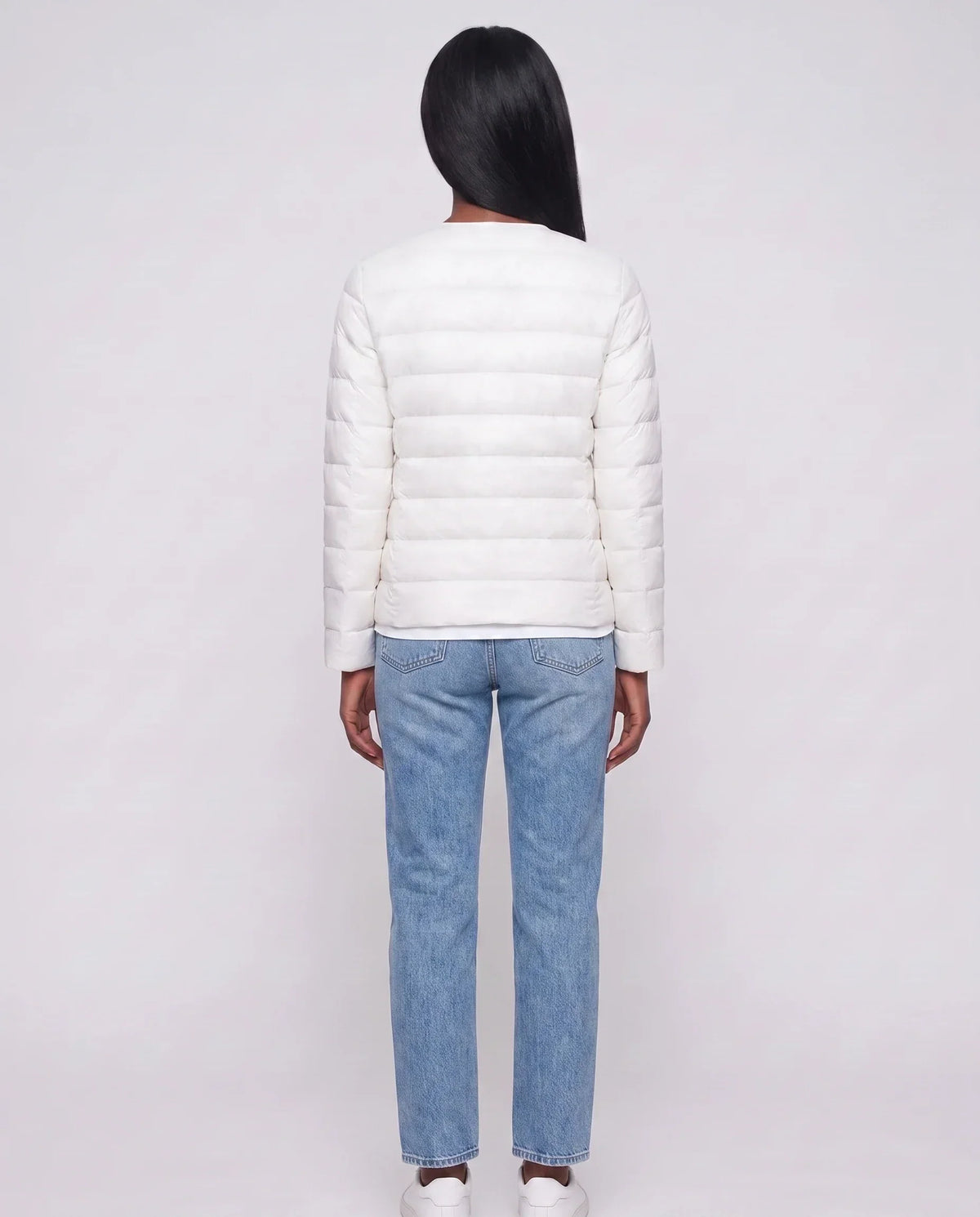 Lightweight Puffer Jacket with Convertible Collar