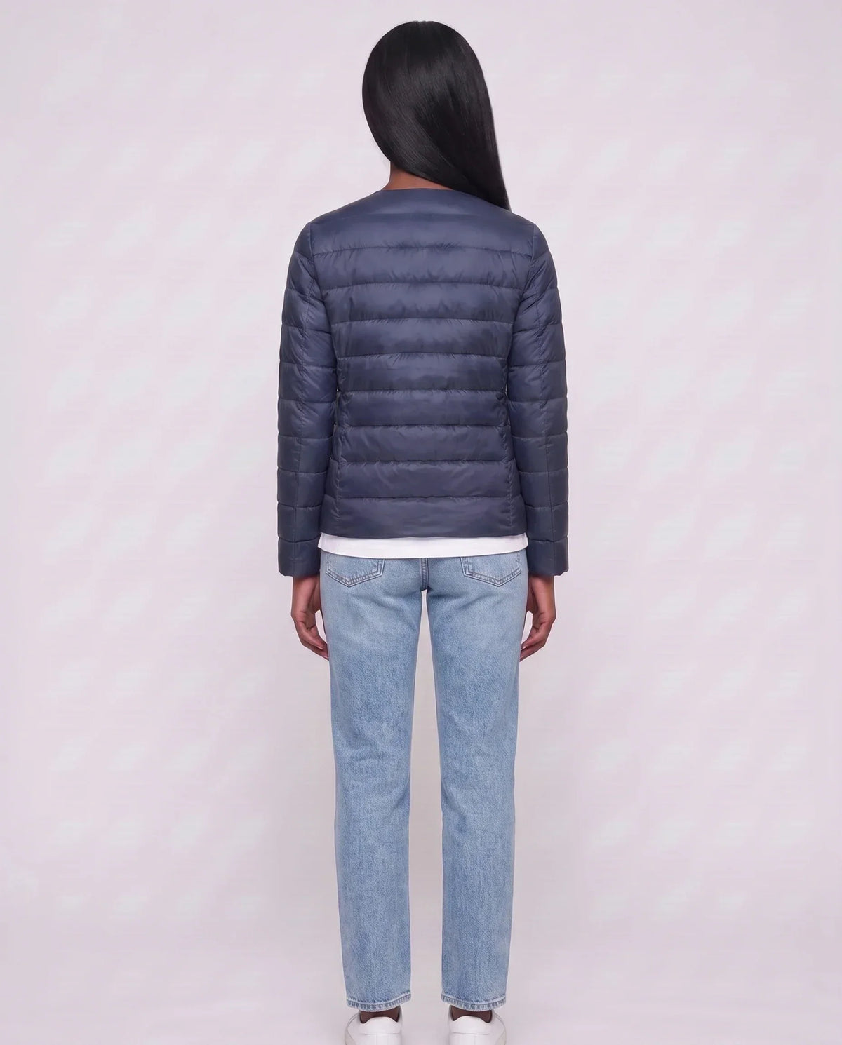 Lightweight Puffer Jacket with Convertible Collar