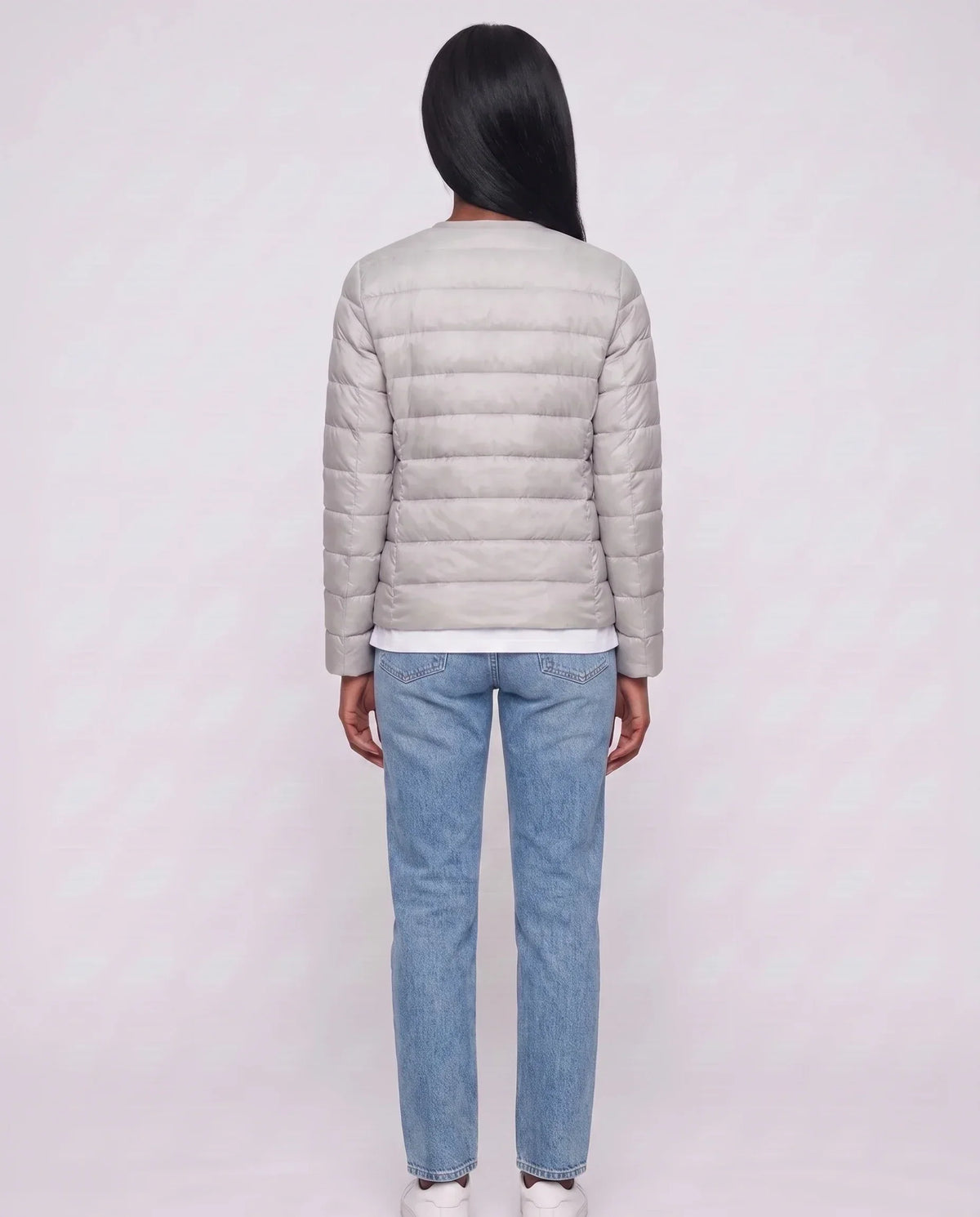Lightweight Puffer Jacket with Convertible Collar