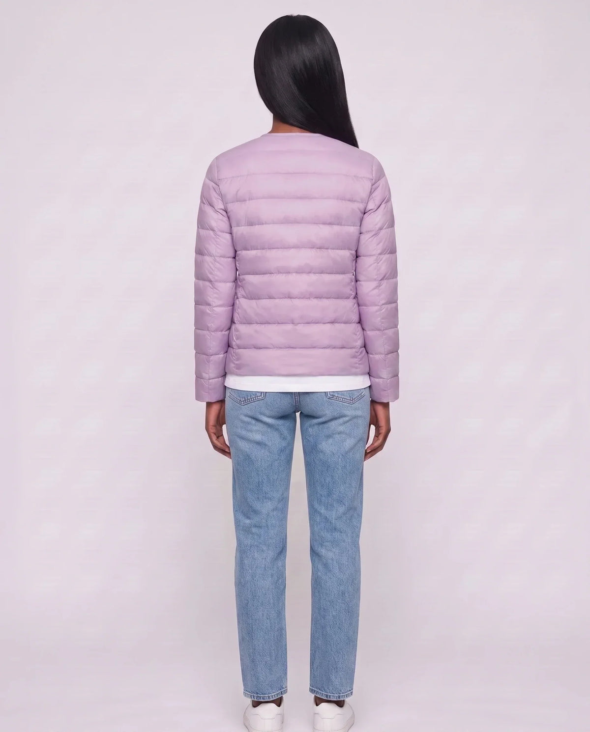 Lightweight Puffer Jacket with Convertible Collar