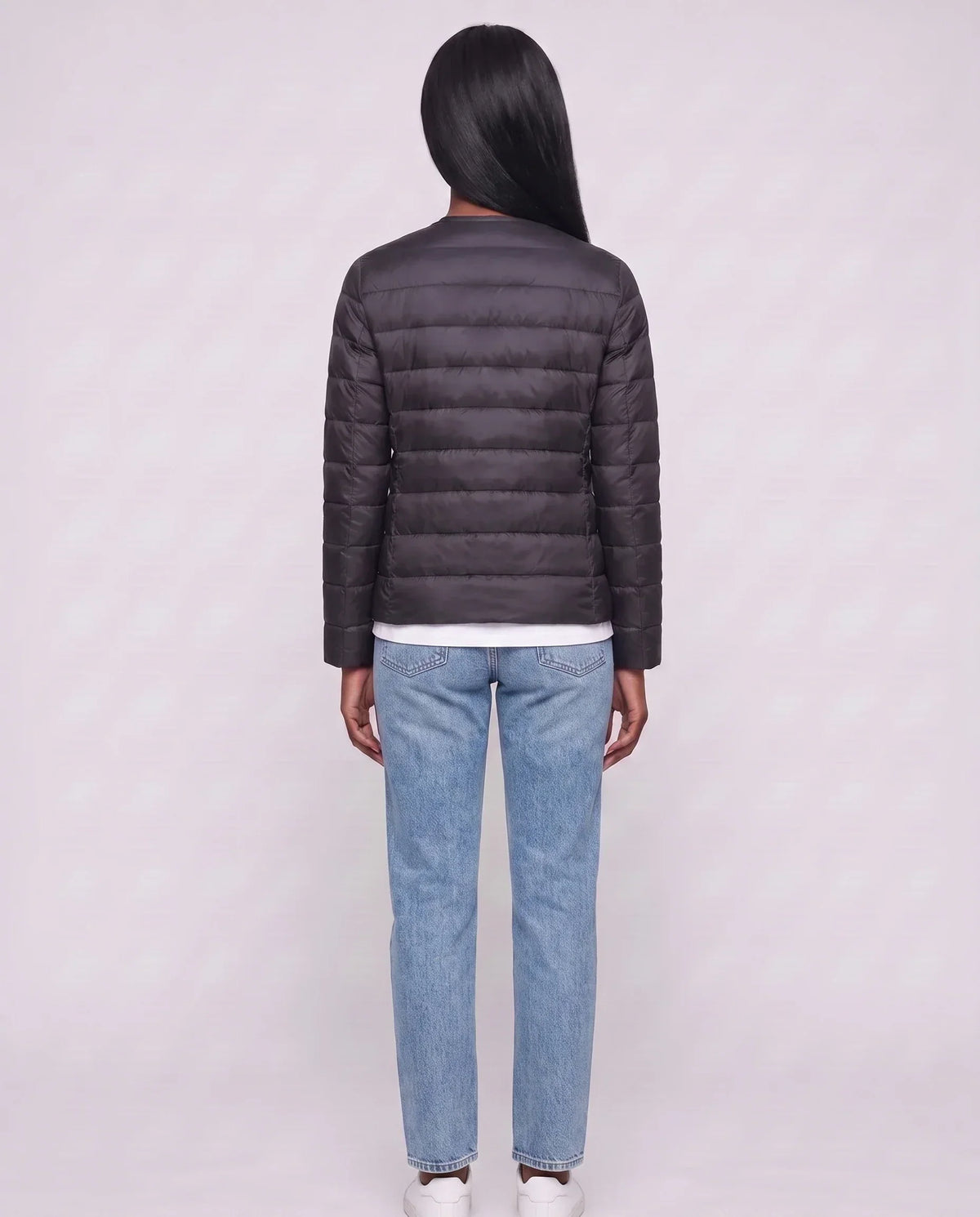 Lightweight Puffer Jacket with Convertible Collar