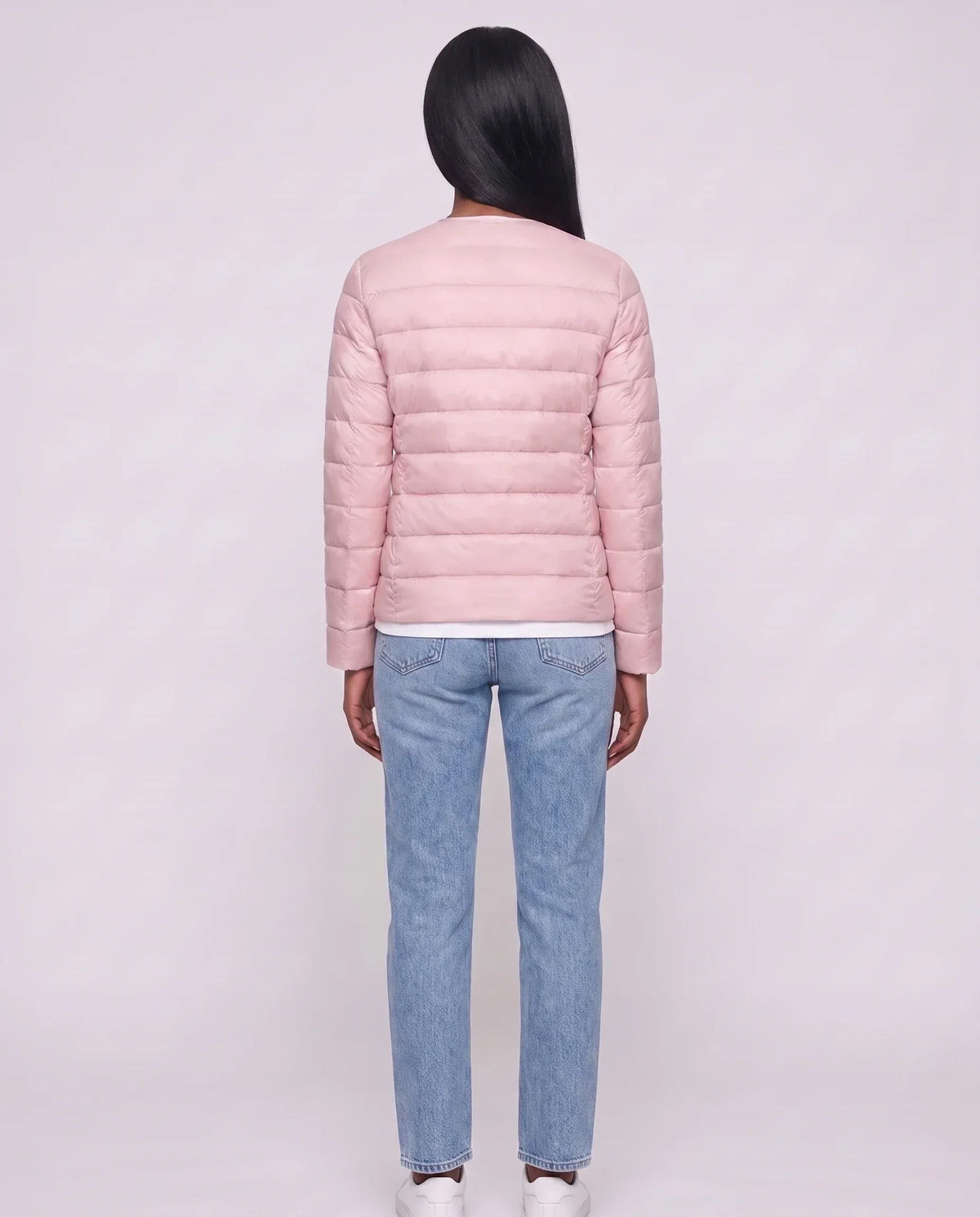Lightweight Puffer Jacket with Convertible Collar