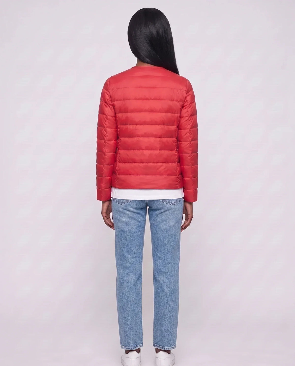 Lightweight Puffer Jacket with Convertible Collar