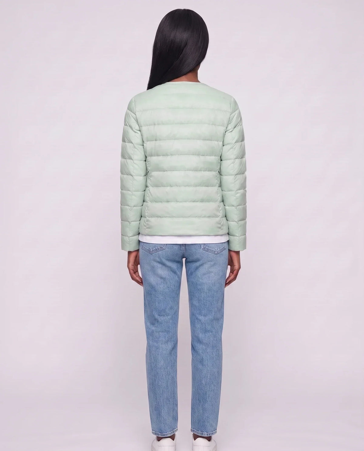 Lightweight Puffer Jacket with Convertible Collar