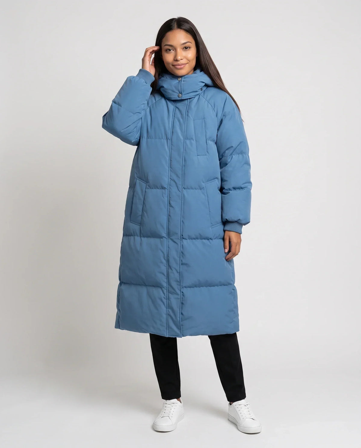 Long Hooded Puffer Jacket