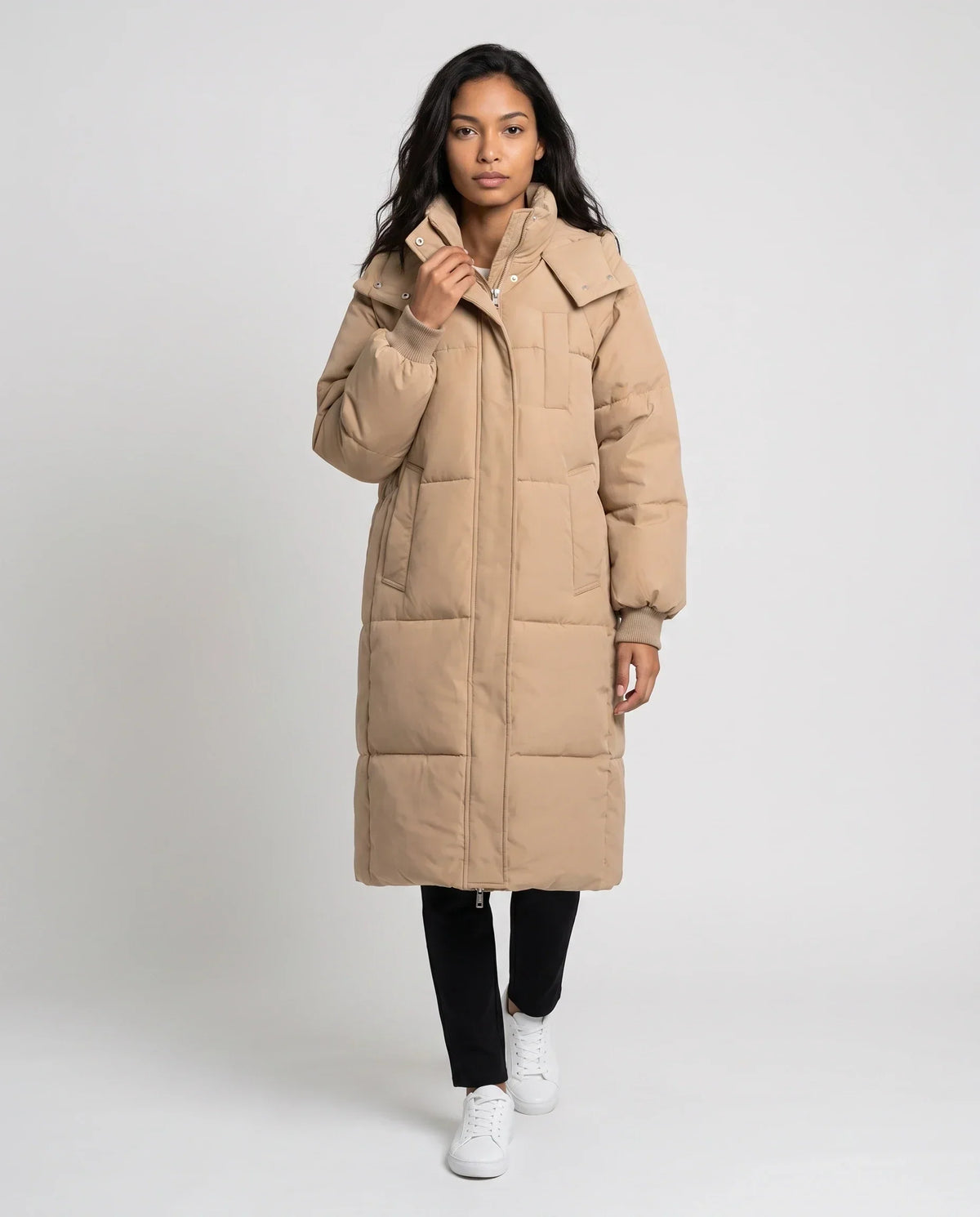 Long Hooded Puffer Jacket