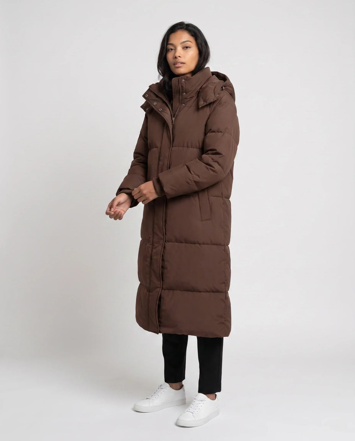 Long Hooded Puffer Jacket