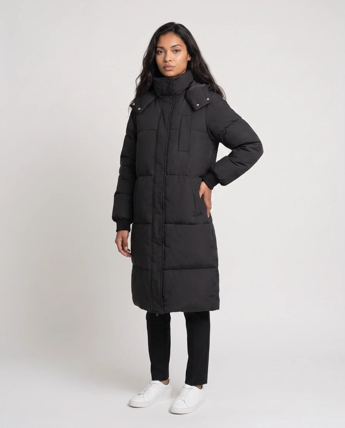 Long Hooded Puffer Jacket