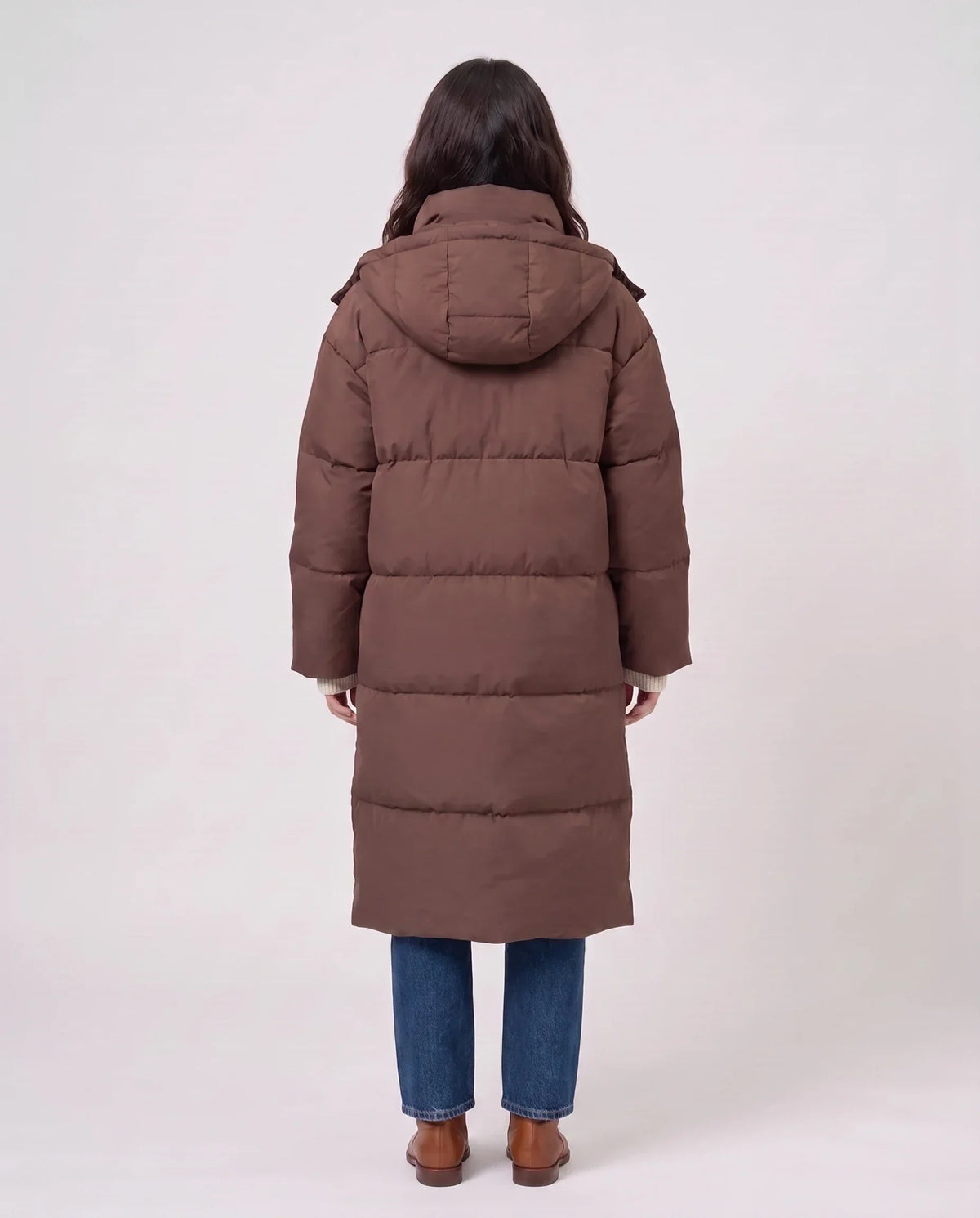 Long Oversized Hooded Puffer Jacket