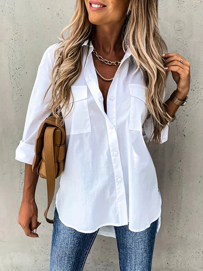 Women's Blouse with Naturally Elegant Buttons