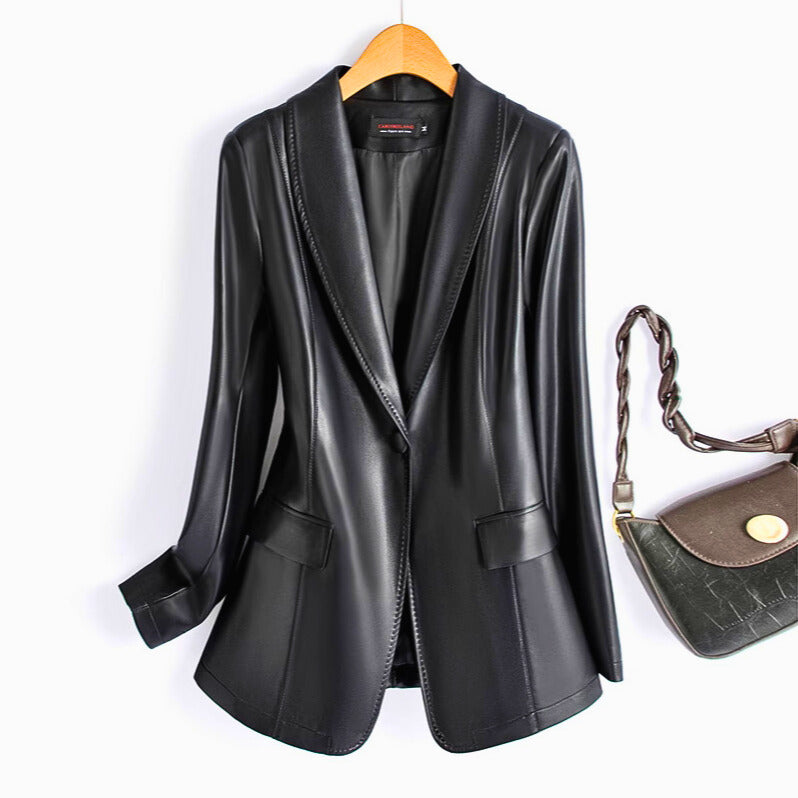 Riviera Faux Leather Blazer