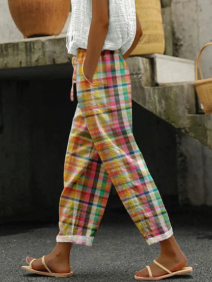 Valerie™ | Comfortable Checkered Pants