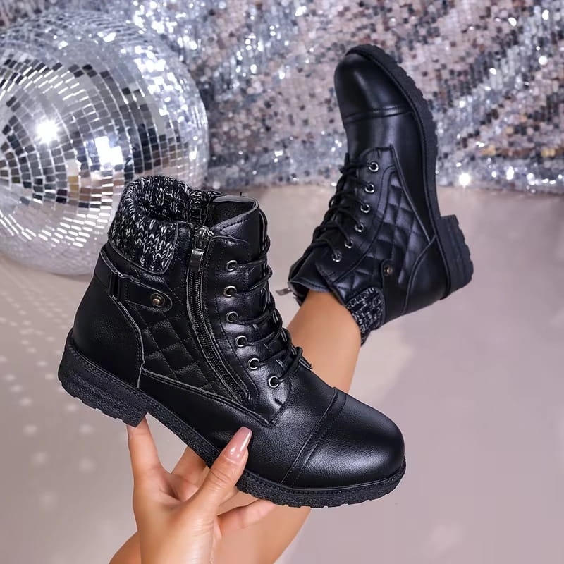 Ancona Faux Leather Ankle Boots