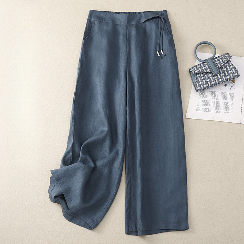 Valeria Linen Tie Pants