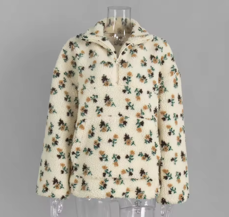Agatha-Skye Floral Half-Zip Pullover