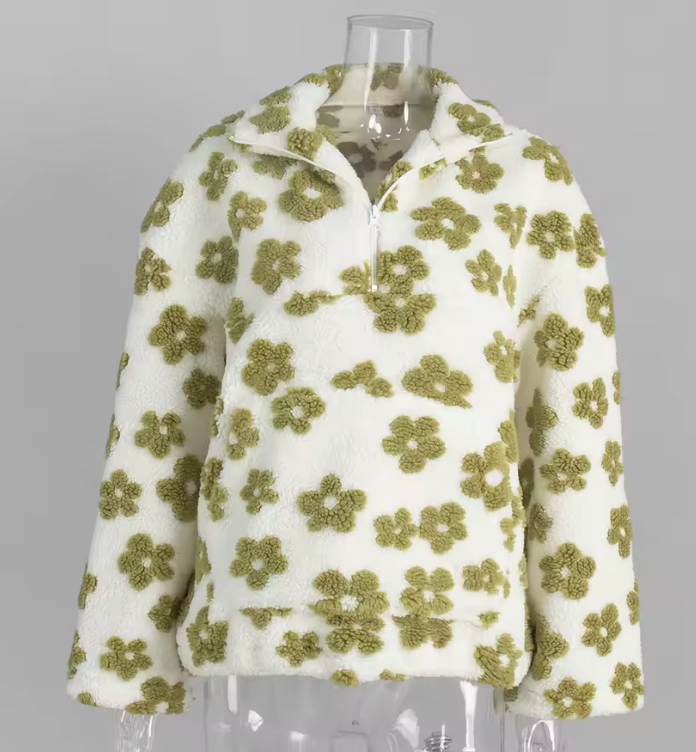 Agatha-Skye Floral Half-Zip Pullover