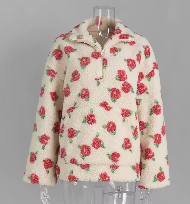 Agatha-Skye Floral Half-Zip Pullover