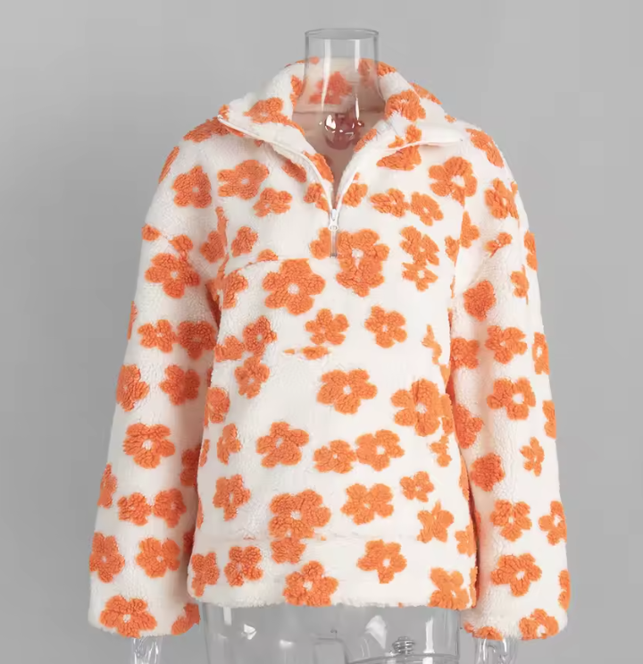 Agatha-Skye Floral Half-Zip Pullover
