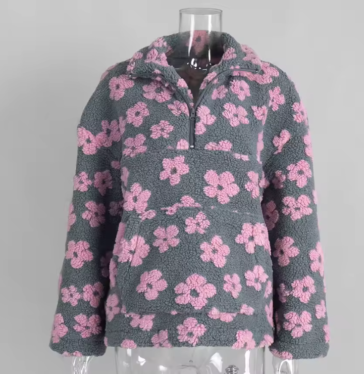 Agatha-Skye Floral Half-Zip Pullover