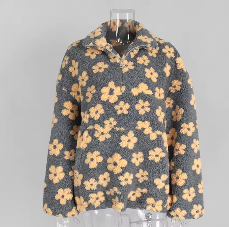 Agatha-Skye Floral Half-Zip Pullover