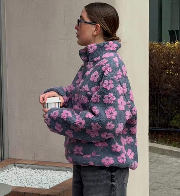 Agatha-Skye Floral Half-Zip Pullover