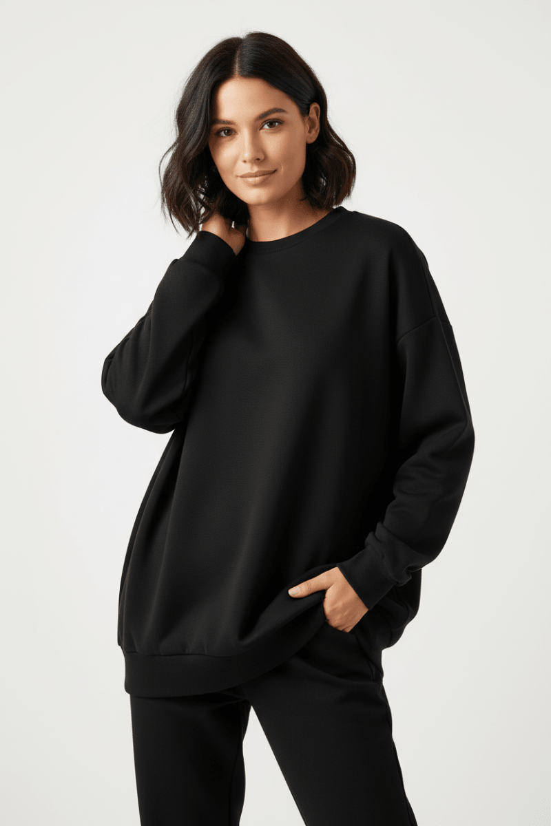 Mabelle-Pearl Oversized Crewneck Sweatshirt