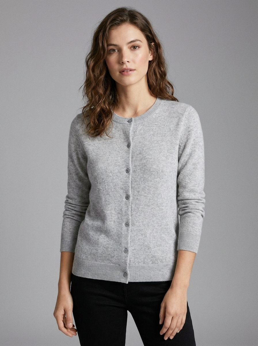 Zadie Crewneck Button Cardigan