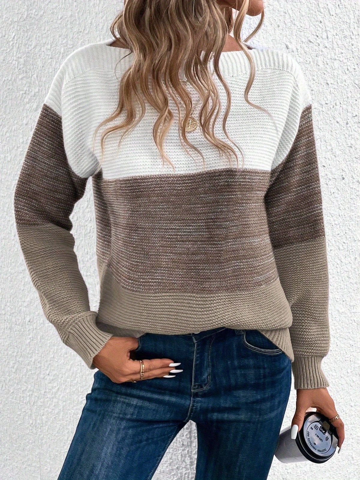 Tess-Hope Color Block Oversized Sweater