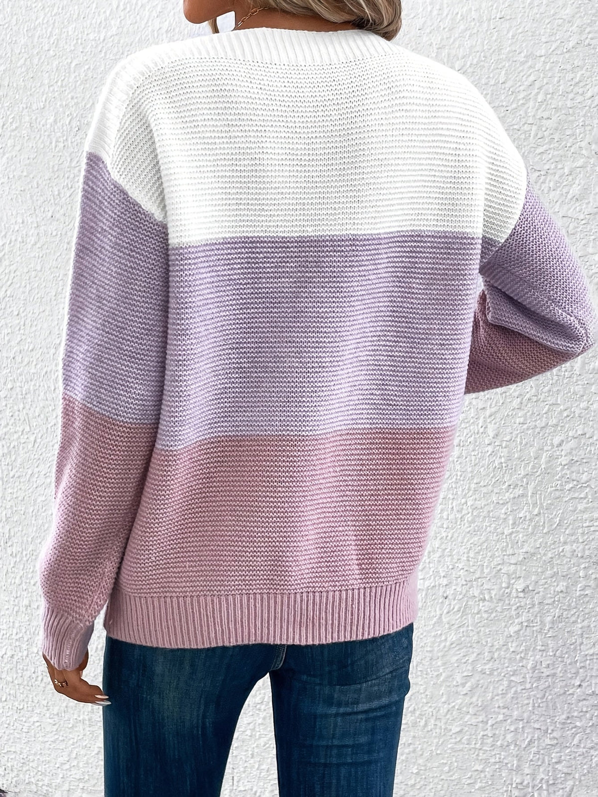 Tess-Hope Color Block Oversized Sweater