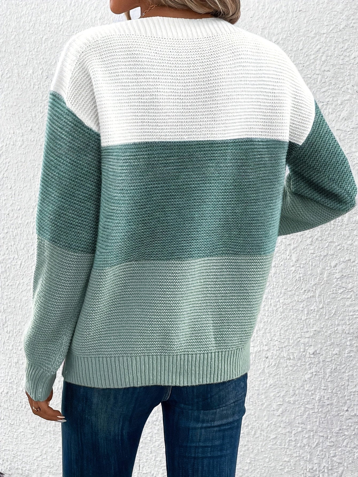 Tess-Hope Color Block Oversized Sweater