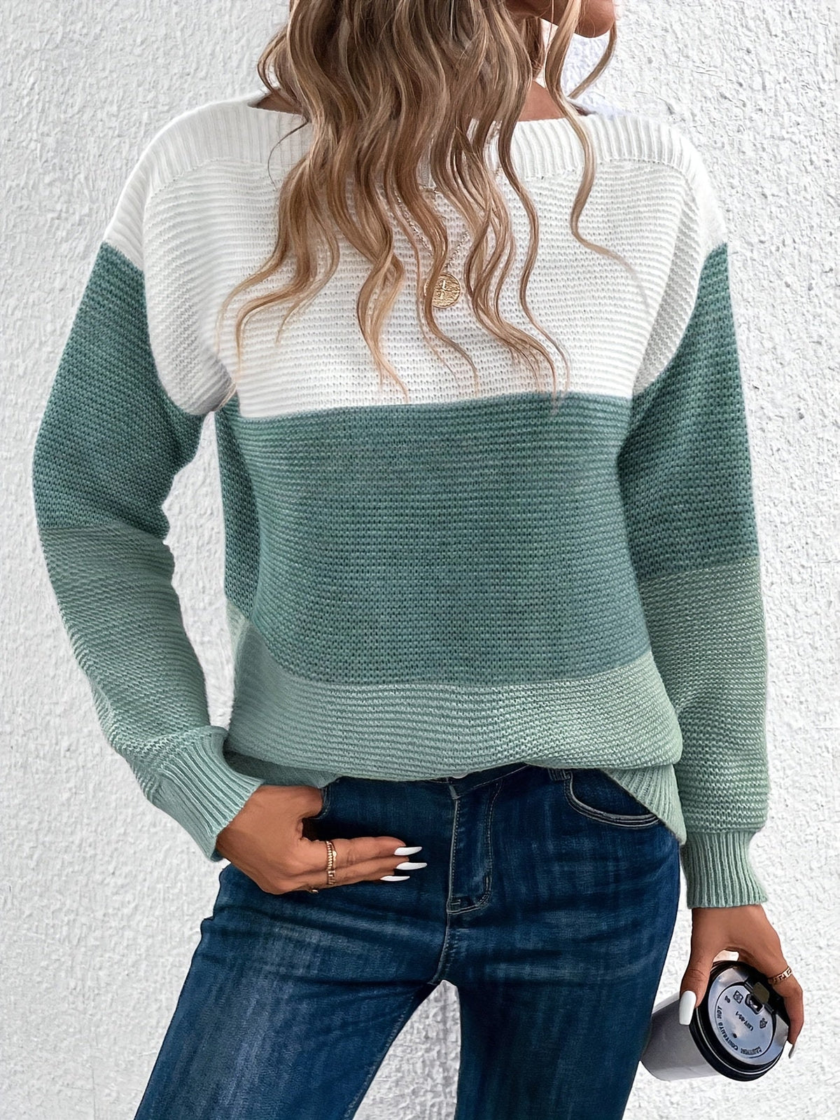 Tess-Hope Color Block Oversized Sweater