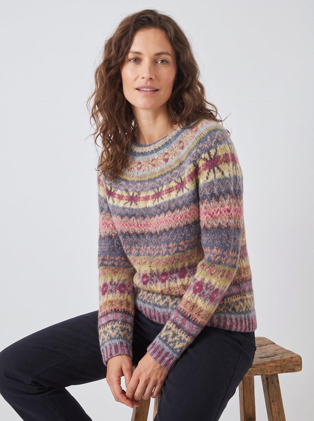 Calliope-Faye Fair Isle Crewneck Sweater