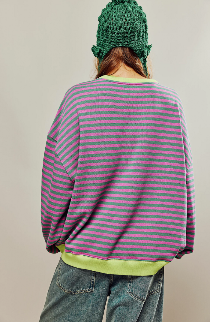Aurelie-Lou Striped Oversized Sweatshirt