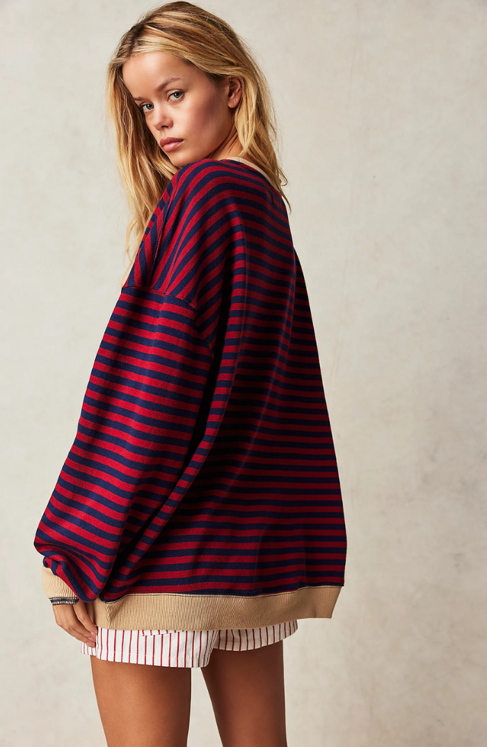Aurelie-Lou Striped Oversized Sweatshirt