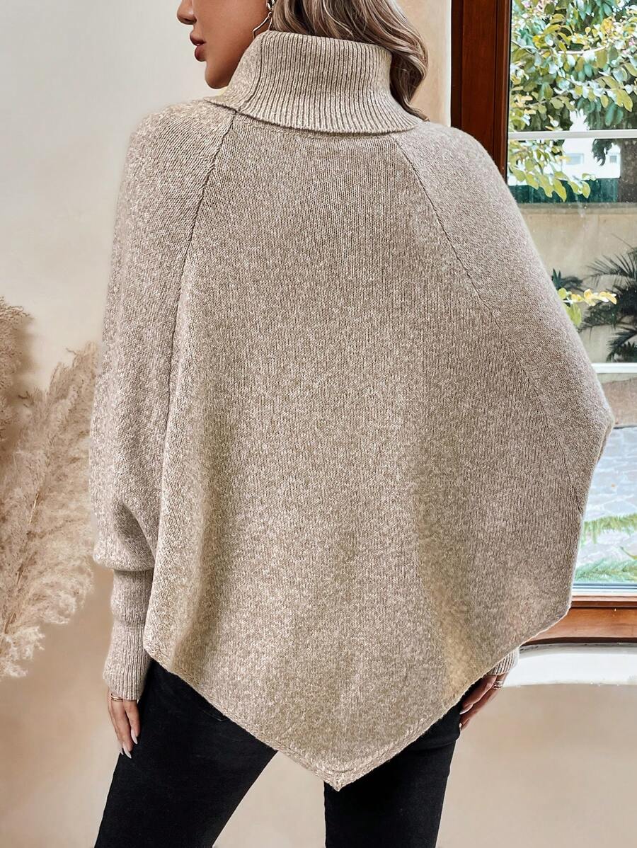Raina-Faye Cable Knit Poncho Sweater