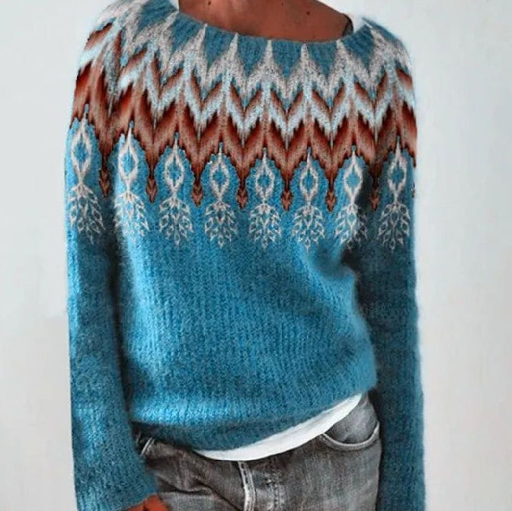 Edie Nordic Yoke Knit Sweater