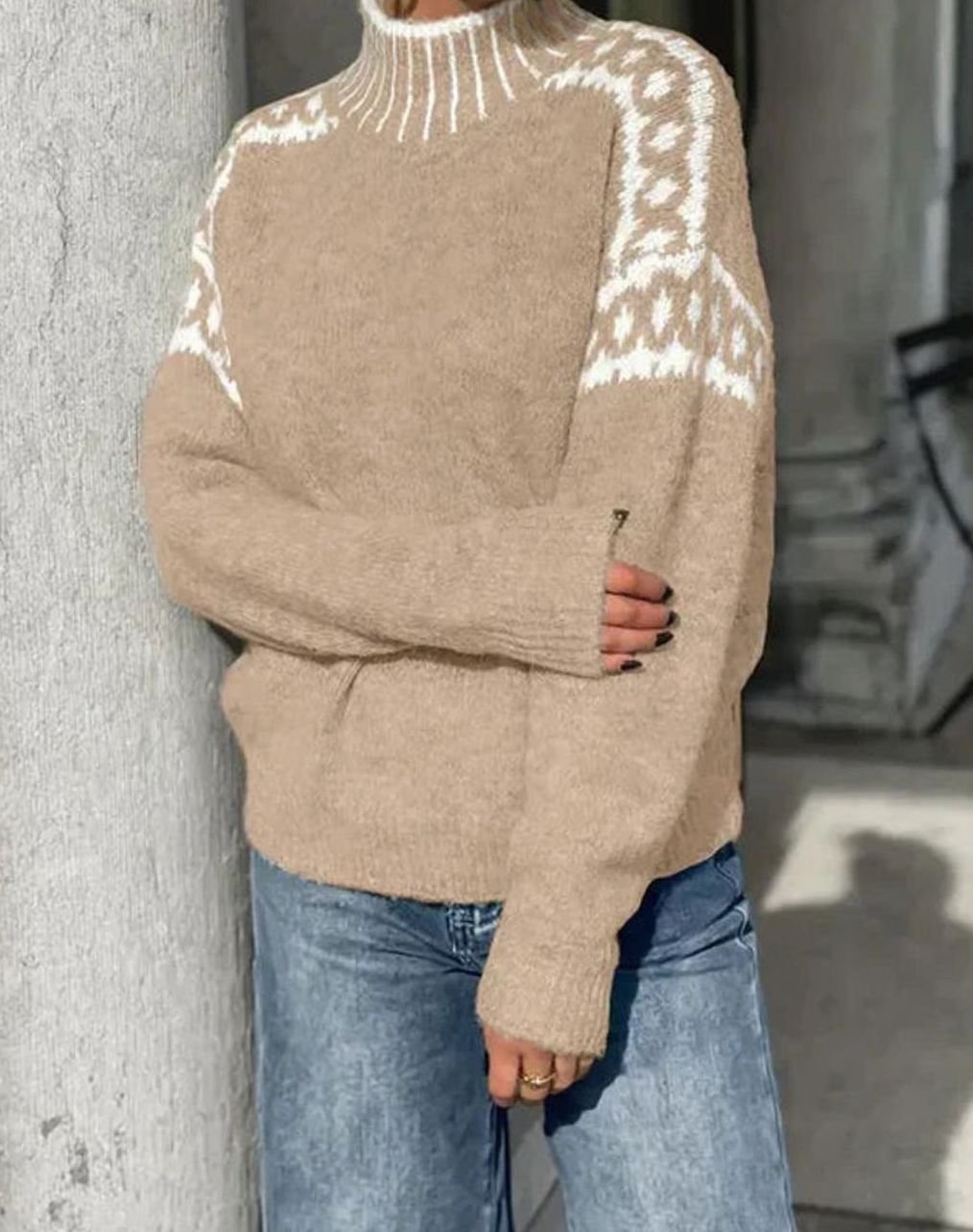 Lark Fair Isle Mock Neck Sweater
