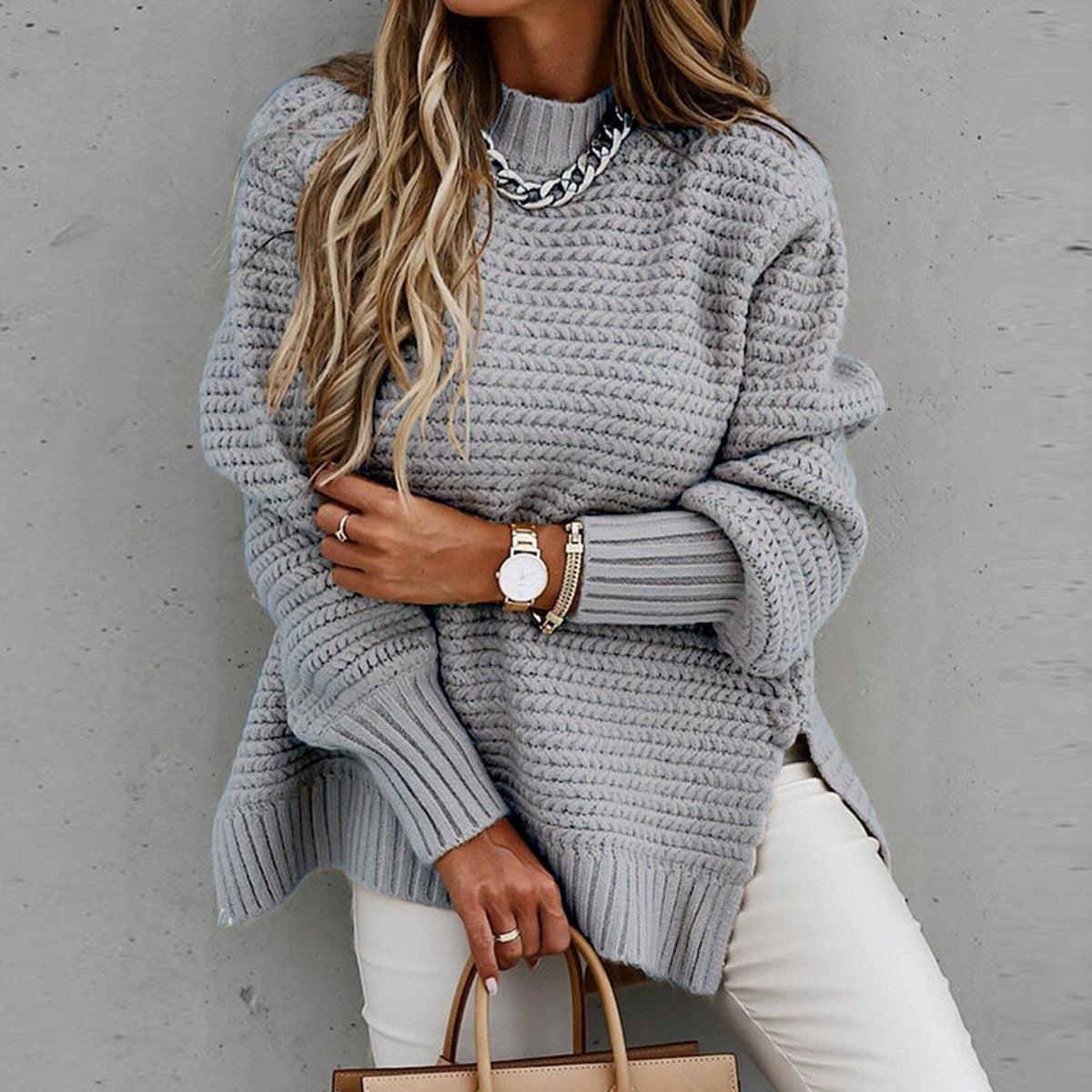 Ailsa-Mae Chunky Mock Neck Sweater