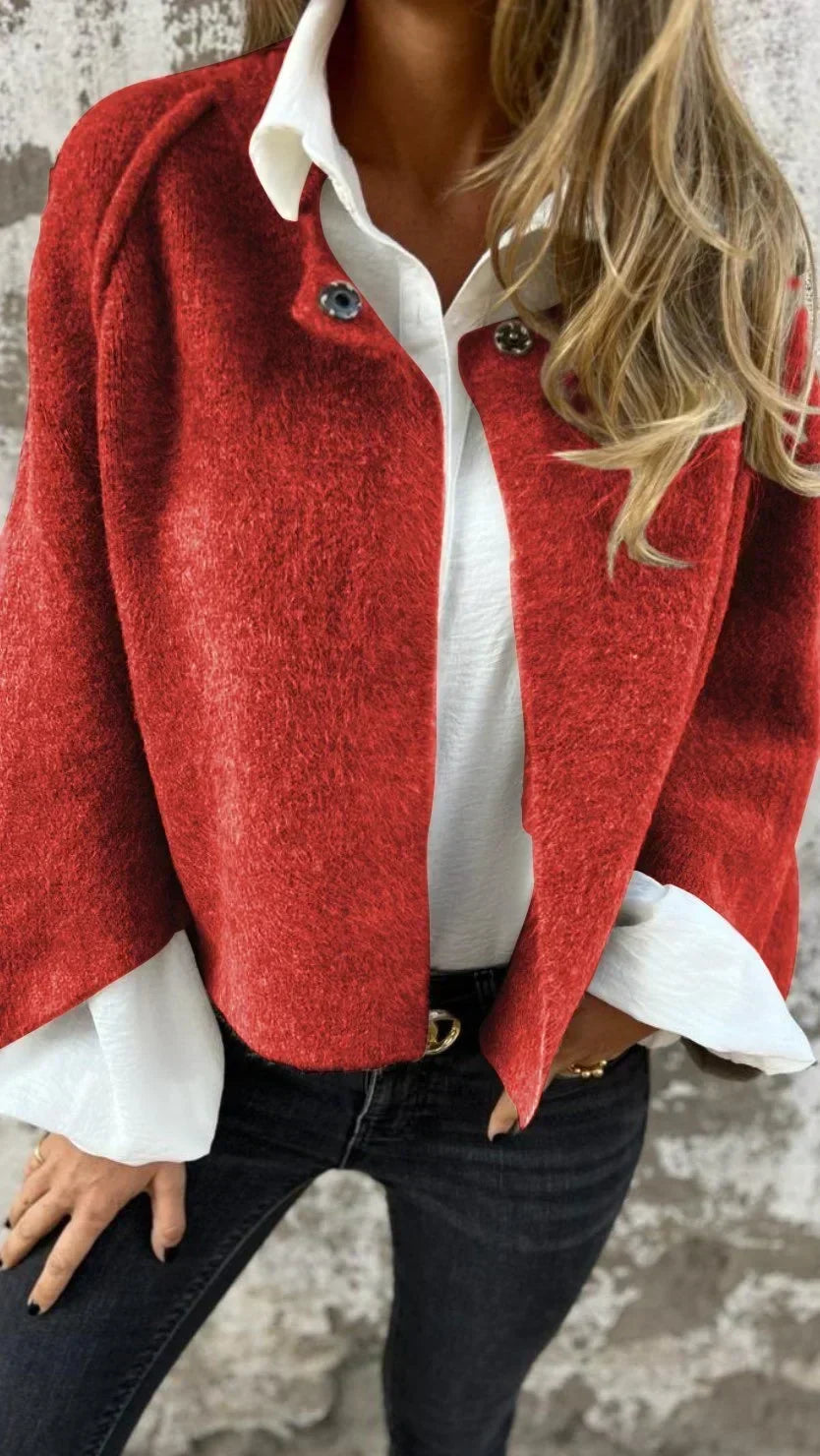 Mira-Jane Cropped Cape Cardigan