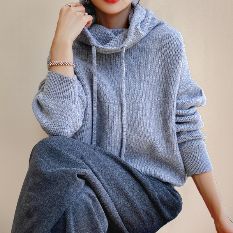 Hester-Faye Oversized Hooded Knit Sweater